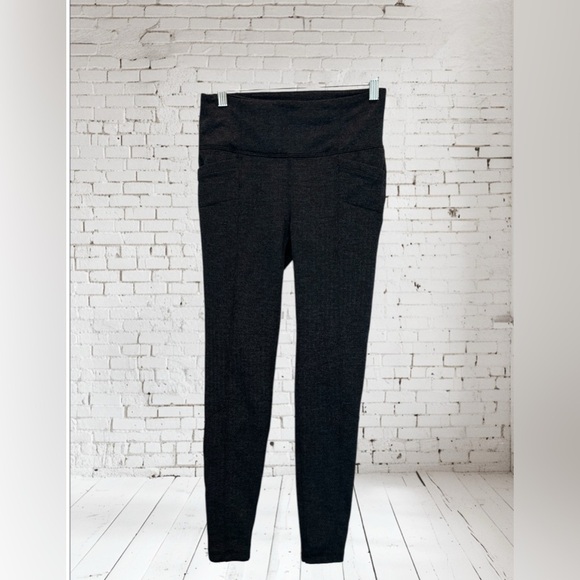 Athleta navy blue herringbone metro high rise leggings with pockets - Picture 2 of 6